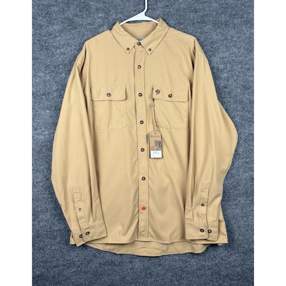 Duck Camp Men's Field Shirt XL Wheat Lark Nylon Long Sleeve New With Tags